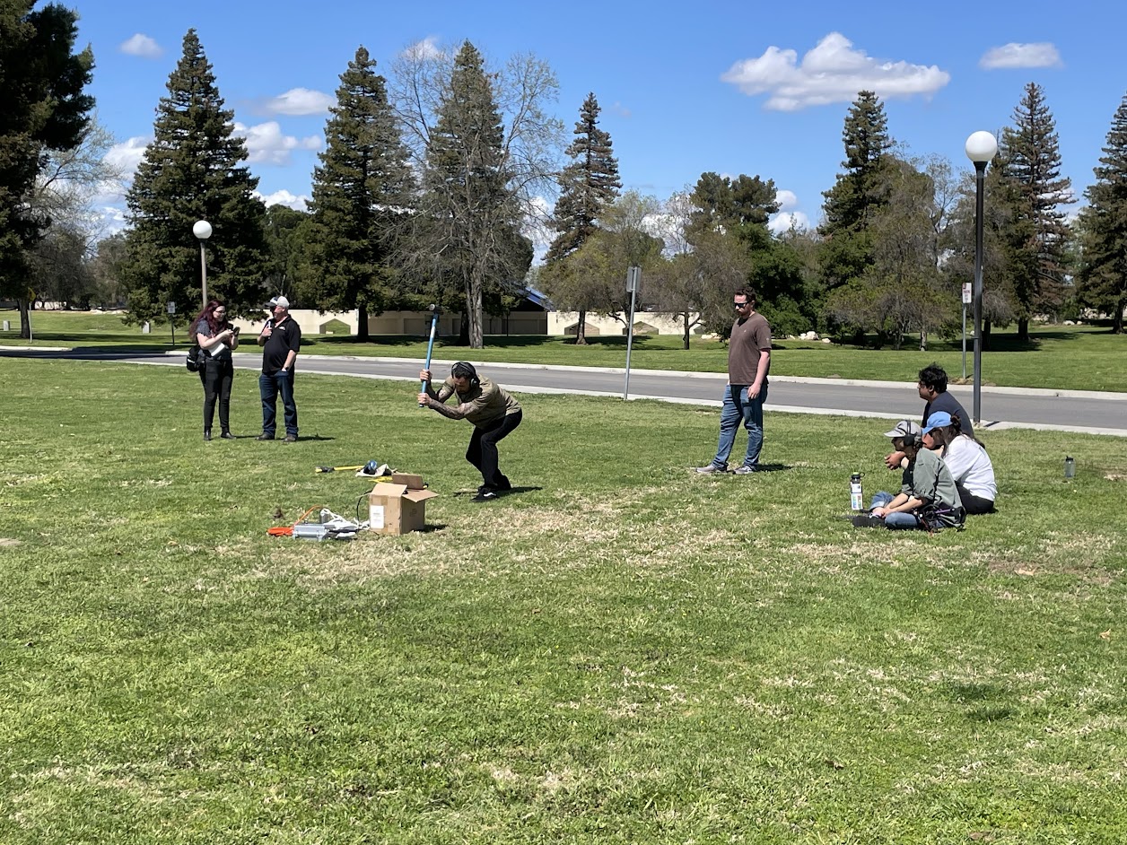 GEOL 3090 students generate seismic waves in refraction experiment